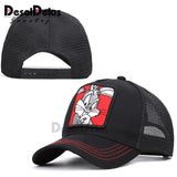 2019 Animals Cap Embroidery Mesh Baseball Cap Unisex Women Men Snapback Cap Dad Hat Summer Bone Adjustable Hip Hop Dad Gorras